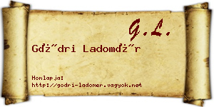 Gödri Ladomér névjegykártya